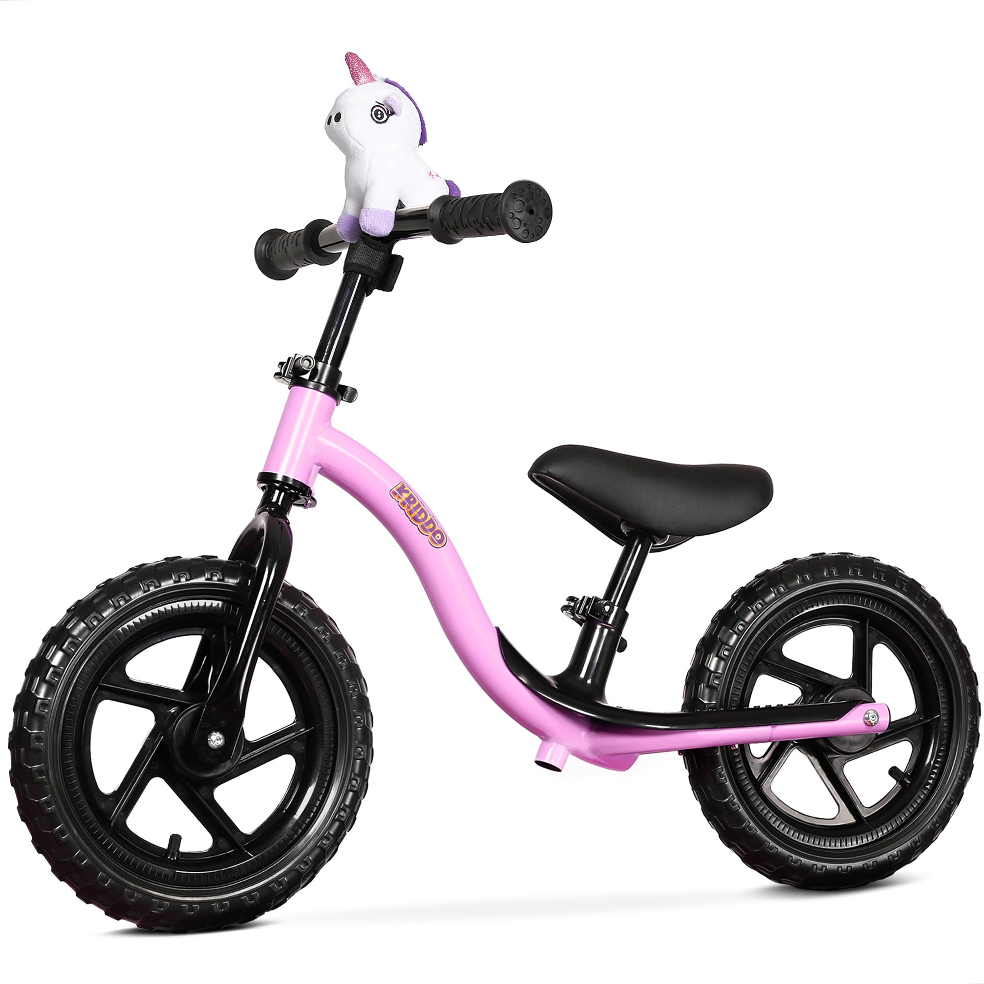 KRIDDO Toddler Balance Bike 2 Year Old, Age 18 Months to 4 Years Old, Early Learning Interactive Push Bicycle with Steady Balancing and Footrest, Gift Bike for 2-5 Boys Girls, Purple