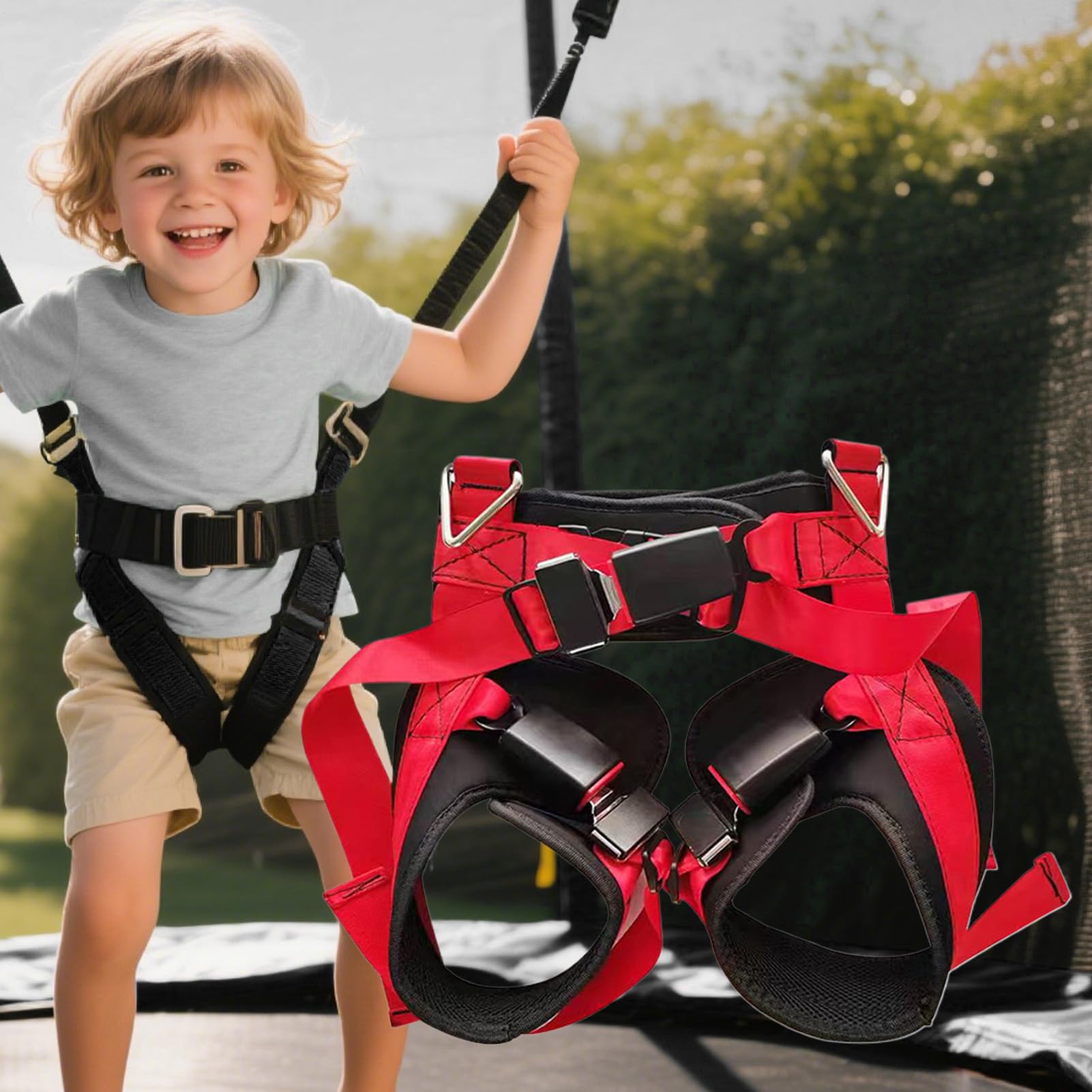 Imbracatura Per Tetti Sport Estremi Protezione Fibbia Tappeto Elastico | Imbracatura Cintura Di Sicurezza Da Adulti Sport Estremi Arrampicata Ciclismo Corsa Camminata Casa Giardino Allenamento e F