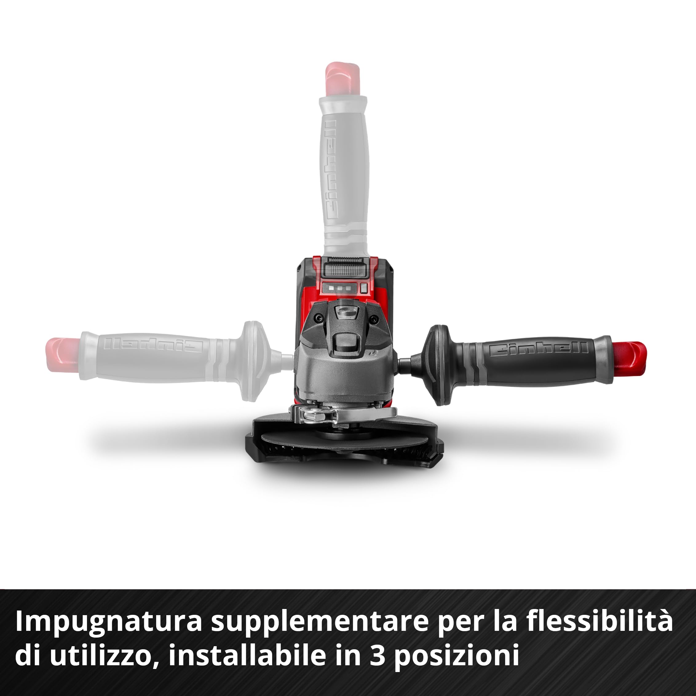 Einhell Smerigliatrice angolare a batteria TE-AG 18/115 Li-Solo Power X-Change (18 V, 115 mm diametro disco, 28 mm profondità taglio, soft start, senza disco, senza batteria)