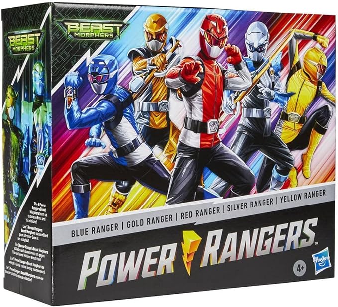 Power Rangers - Pack 5 figurines Beast Morphers, E9215 : Amazon.co.uk ...