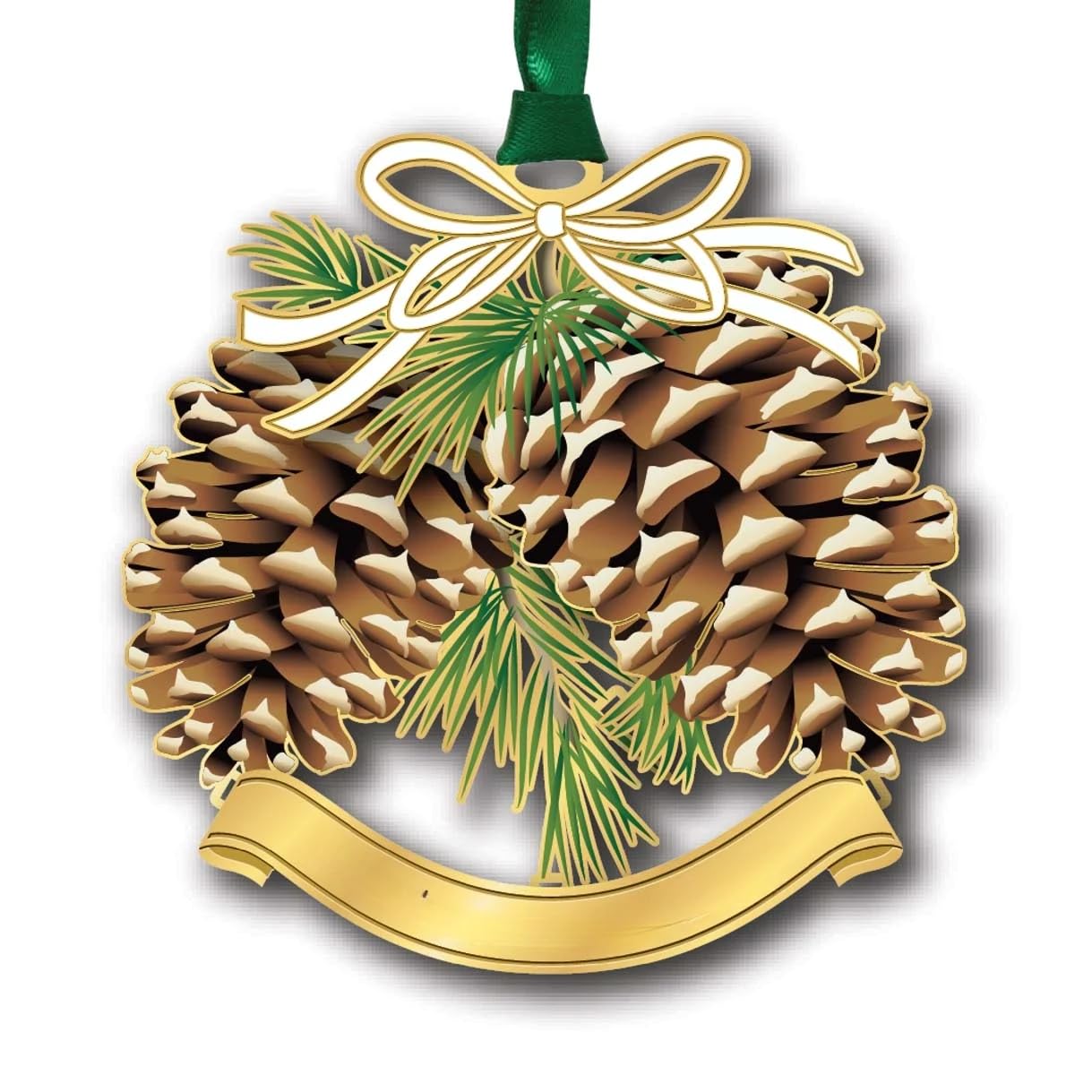 Décoration en forme de goutte Pinecones multicolore de 7,9 cm au design ciselé haut de gamme