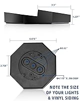 Vista 2 de Bloque de montaje de luz lateral de vinilo, bloque de montaje lateral 8141 con caja integrada, bloque de montaje de luz exterior para doble vuelta