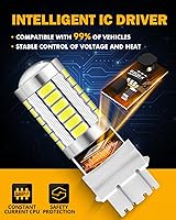 Vista 8 de Auxbeam 3157 Bombillas LED Blancas, Súper Brillantes 3156 3057 4157 3457 4057 4114. Bombillas de Reemplazo para Luces de Reversa de Respaldo, DRL