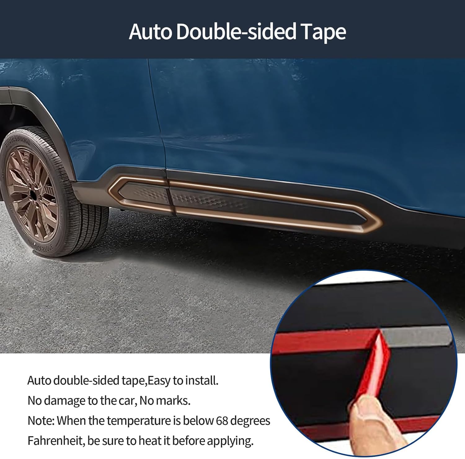 Car Skirt Trims Compatible with Subaru New Forester 2025 Body Side Door Molding Overlay Cover Trims Exterior Car Accessories ABS 4PCS (Gold)