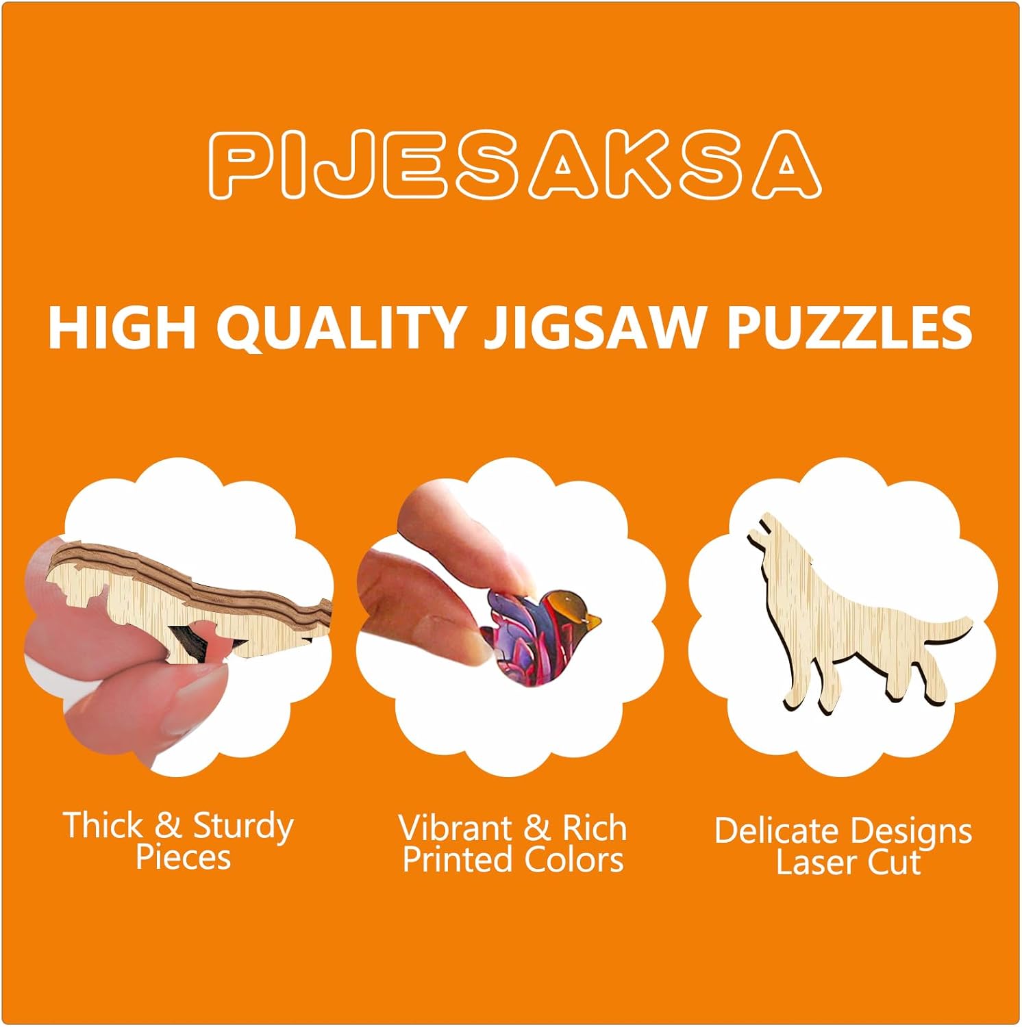Wooden Puzzles for Adults, Brown Bear House Wooden Jigsaw Puzzle for Adults, Christmas Wood Puzzles Adult, Unique Animal Shape, Presents for Family, Wall Art Home Decor(L-13.4 * 13in- 265Pieces)