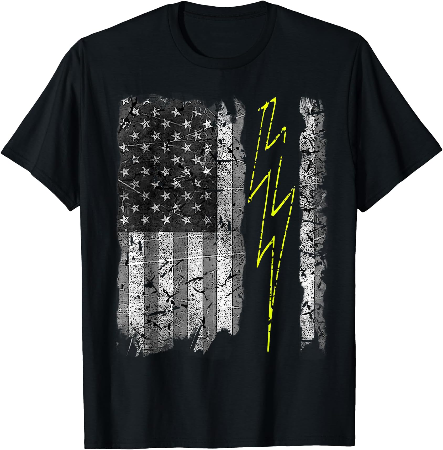 Vintage US Flag Sparky Electrician TShirt Electrical Worker