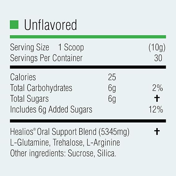 Healios Unflavored Oral Health and Dietary Supplement, 10.93 oz | Powder Form, 30 Servings