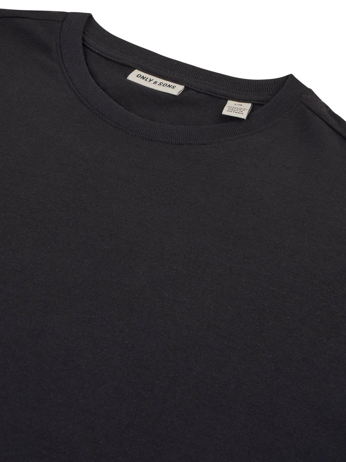 Only & Sons ONSJEFF Longy T-shirt męski, regularny krój, zestaw 5 sztuk, długi krój, okrągły dekolt, krótki rękaw, na lato, czarny, biały, niebieski, beżowy, szary, zielony, S M L XL XXL 3XL