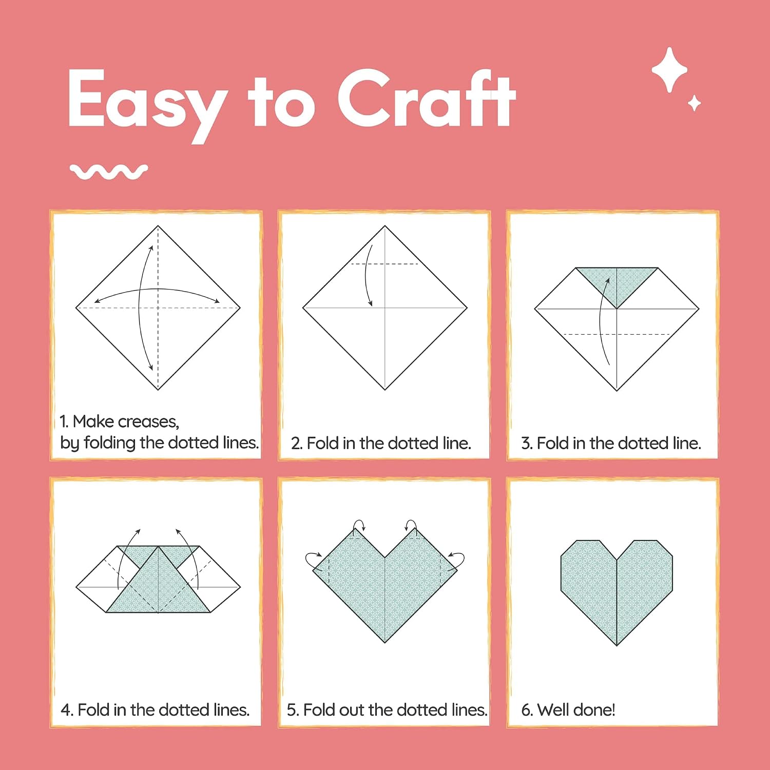 Japanese Origami Paper Set - 120 Sheets - Traditional 6x6 Folding Kit Featuring Floral, Animal, Aztec, Geometric Designs for Kids and Adults