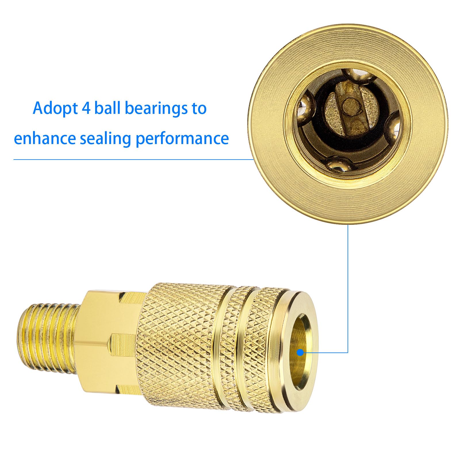 Air Compressor Fittings - 2 Pack 1/4 NPT -3