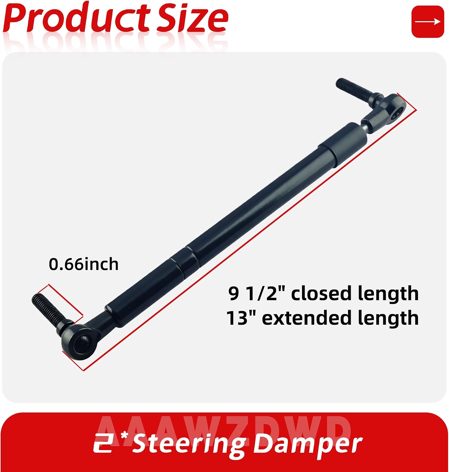 2PCS For Exmark 116-0027 Steering Damper For Exmark Next Lazer Z，Toro Z Master G3 series lawn mower Replace#109-9820 142-8117 241-076
