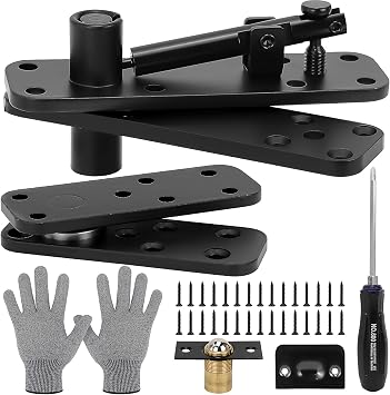 Hidden Door Hinge, Heavy Duty Pivot Hinge, 260 kg Load, Black