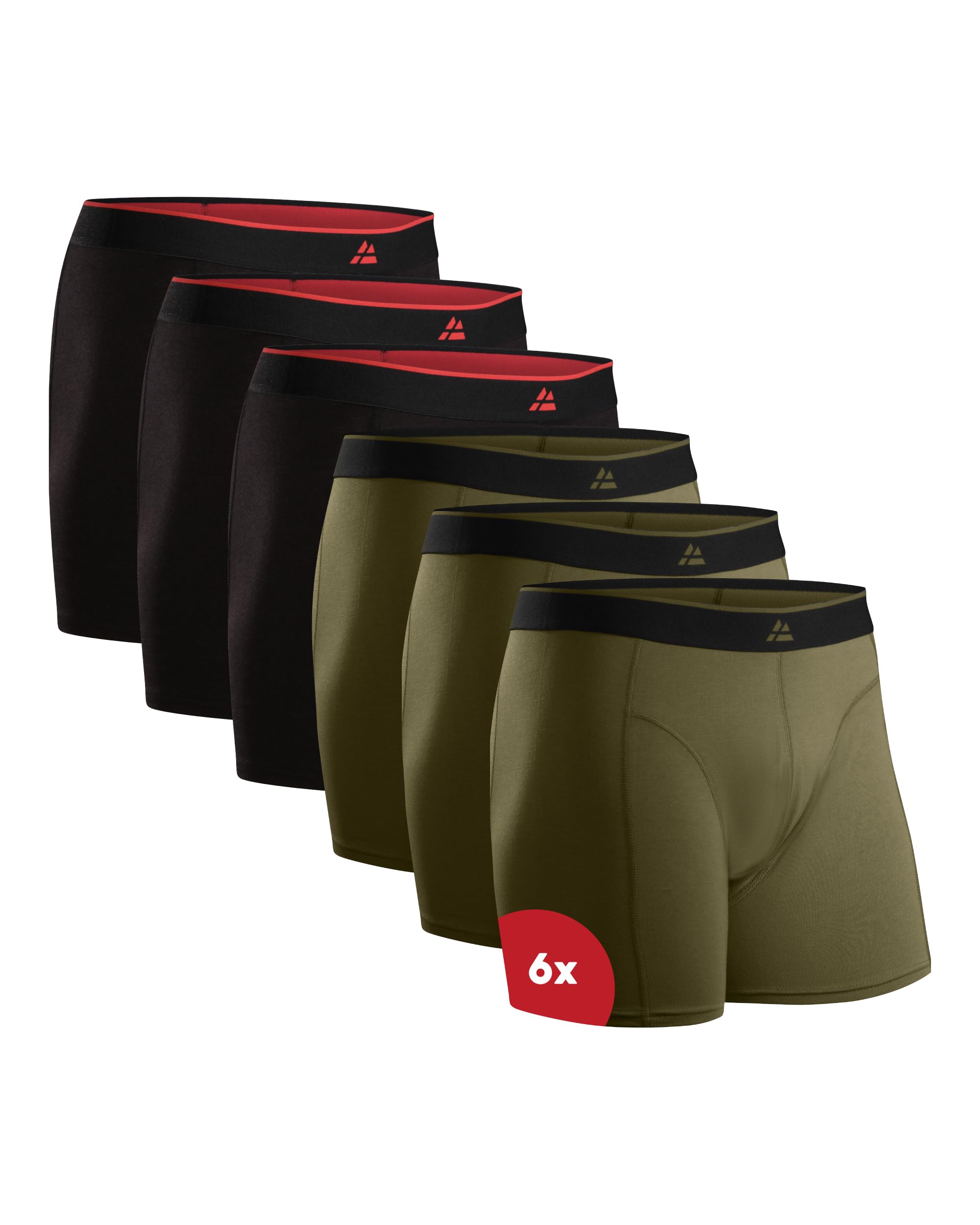 DANISH ENDURANCE Boxer Uomo in bambù Ultra Morbido, Mutande Boxer Bamboo Comodi, Traspiranti, con o Senza Apertura Frontale, 6 o 10 Paia