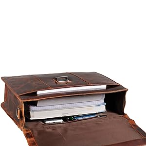 Borsa Ufficio In Pelle Vintage Stilord Nelson - Cartella Porta Computer 15.6 Pollici, Ventiquattrore Elegante - Foto 13