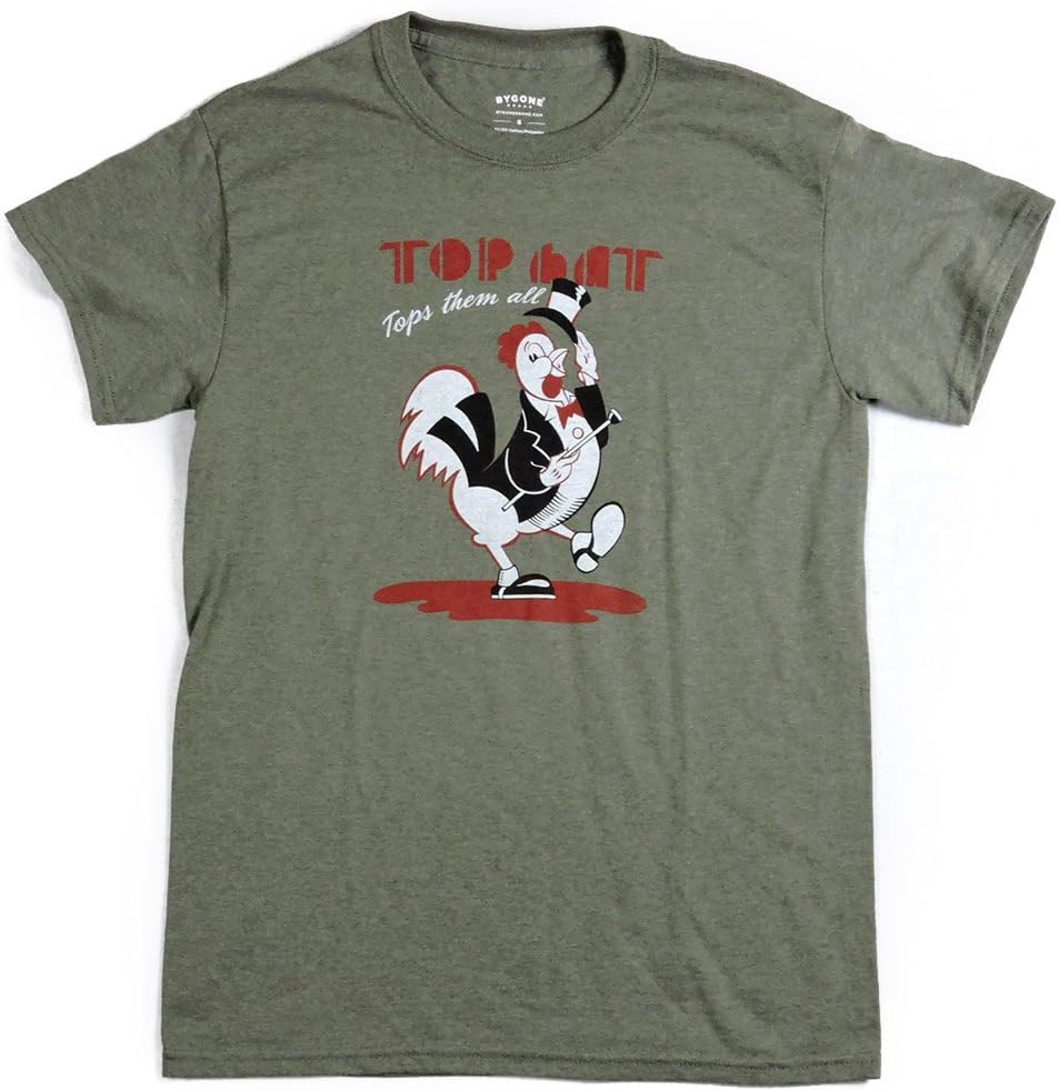 Bygone Brand Men's Top Hat Shortsleeve T-shirt M Green