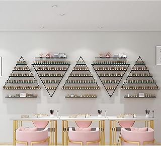 Estante de esmalte de uñas montado en la pare...