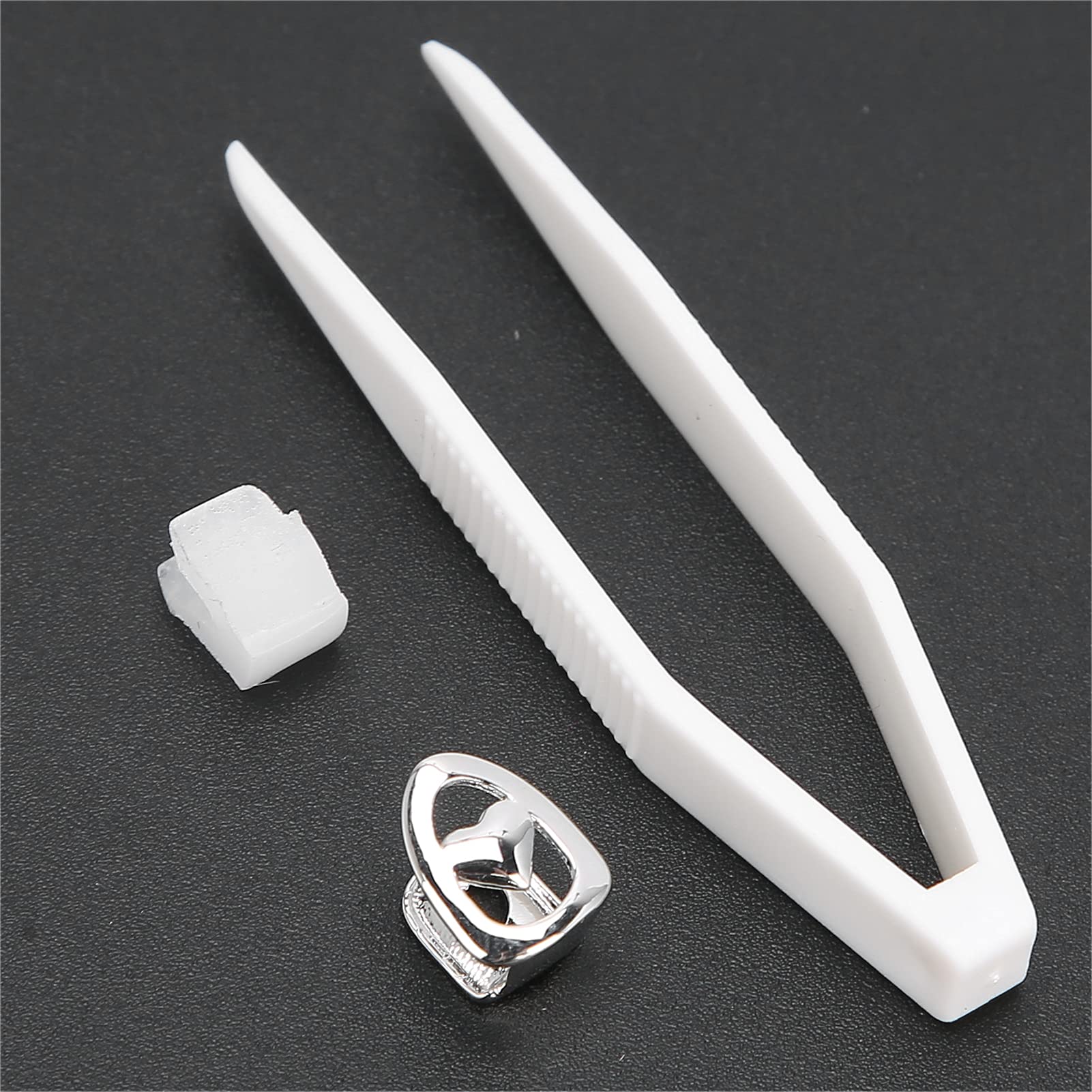 Hip Hop Halloween Falschzahn Dekoration Modischer Kupfer Zahn Silber Glossy Teeth für Festival Party Kostüm Accessoire