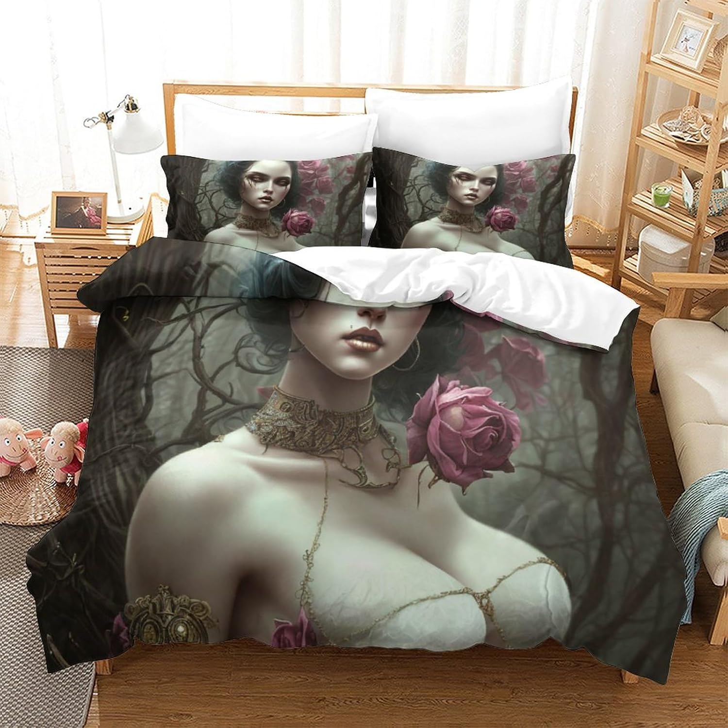 Quilt Cover with 3D Print Duvet Cover Sham Set with Zipper and Corner Ties Ultra Soft Quilt Cover with Zipper Closure Winter Soft Duvet Cover for Men Kids Full（203x228cm）