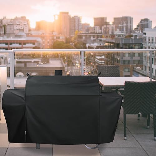 Miniatura 6 de Cubierta impermeable para parrilla combinada Oklahoma Joe's Longhorn, resistente Oklahoma Joe's Longhorn Combo carbón gas ahumador cubierta