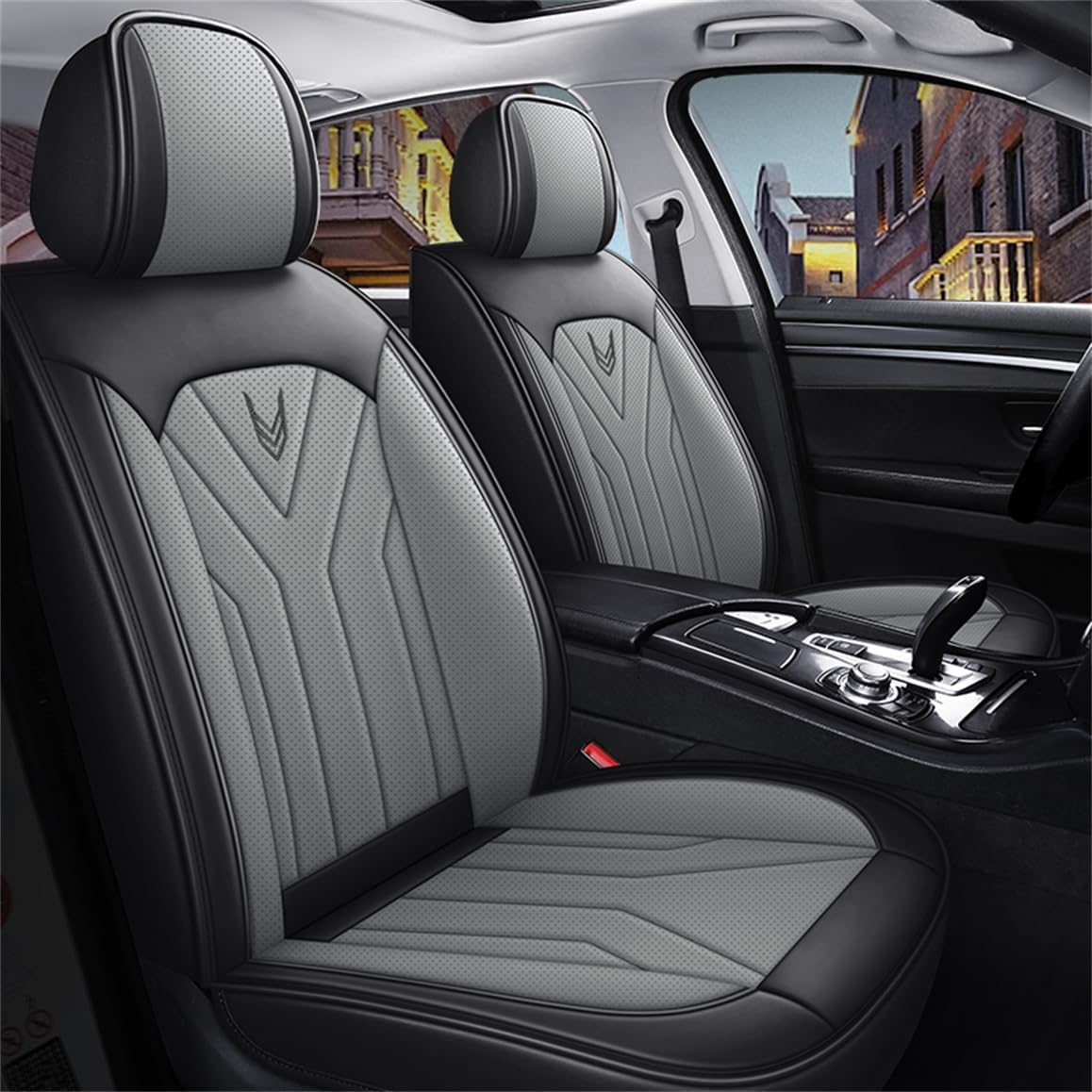 Full Set Car Seat Covers 5 Seat Leather Fits for Toyota Prius 2024