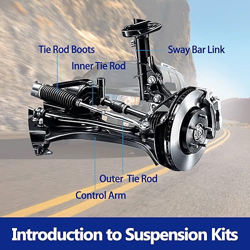 Miniatura 5 de 6 brazos de control inferiores con rótulas, barras estabilizadoras, barras de acoplamiento, kit de suspensión de repuesto para Ford Escape
