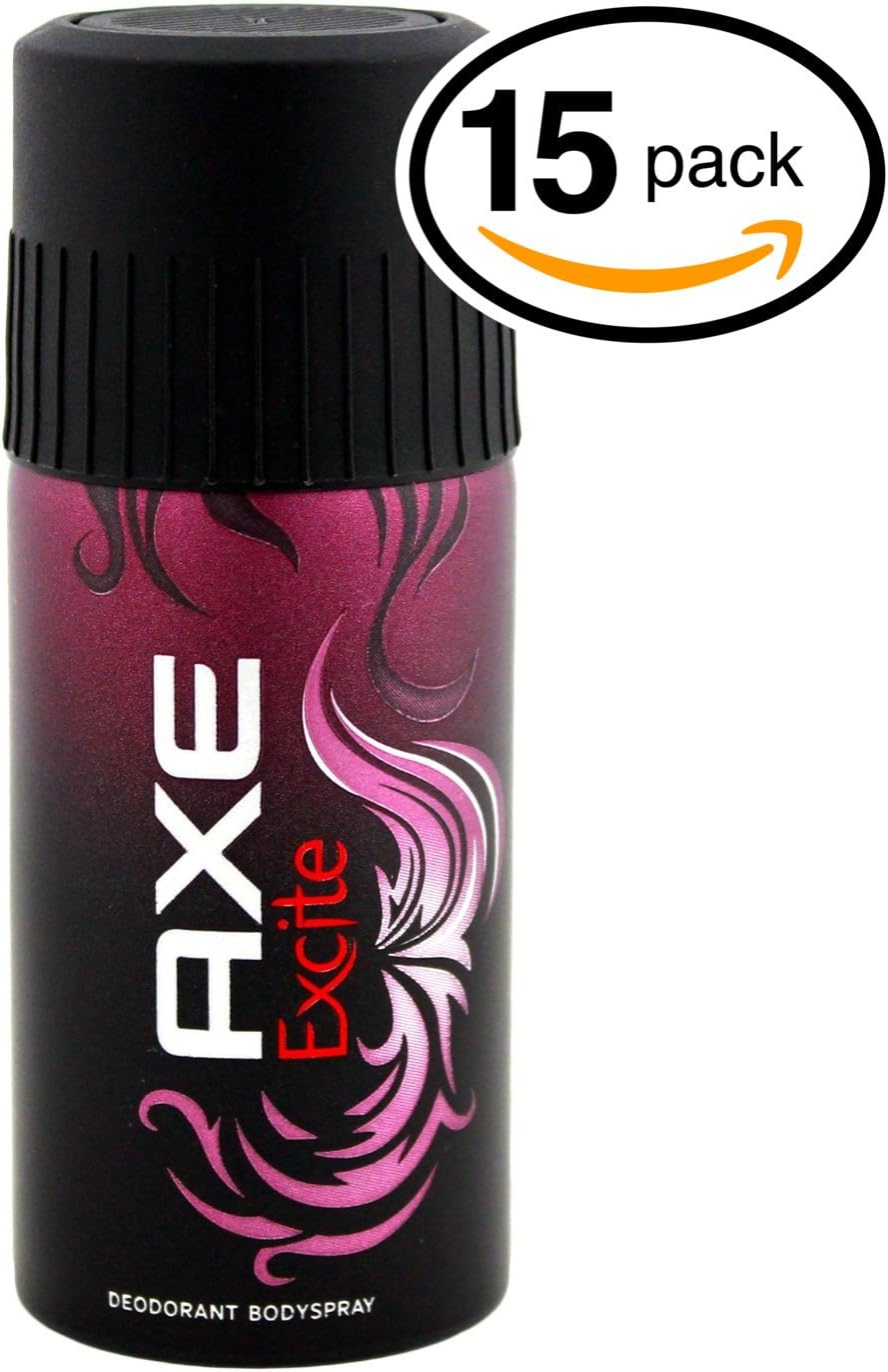 Axe Excite Deodorant & Body Spray, 5oz / 150ml Bottles (Pack of 15 (5oz / 150ml Each Can),