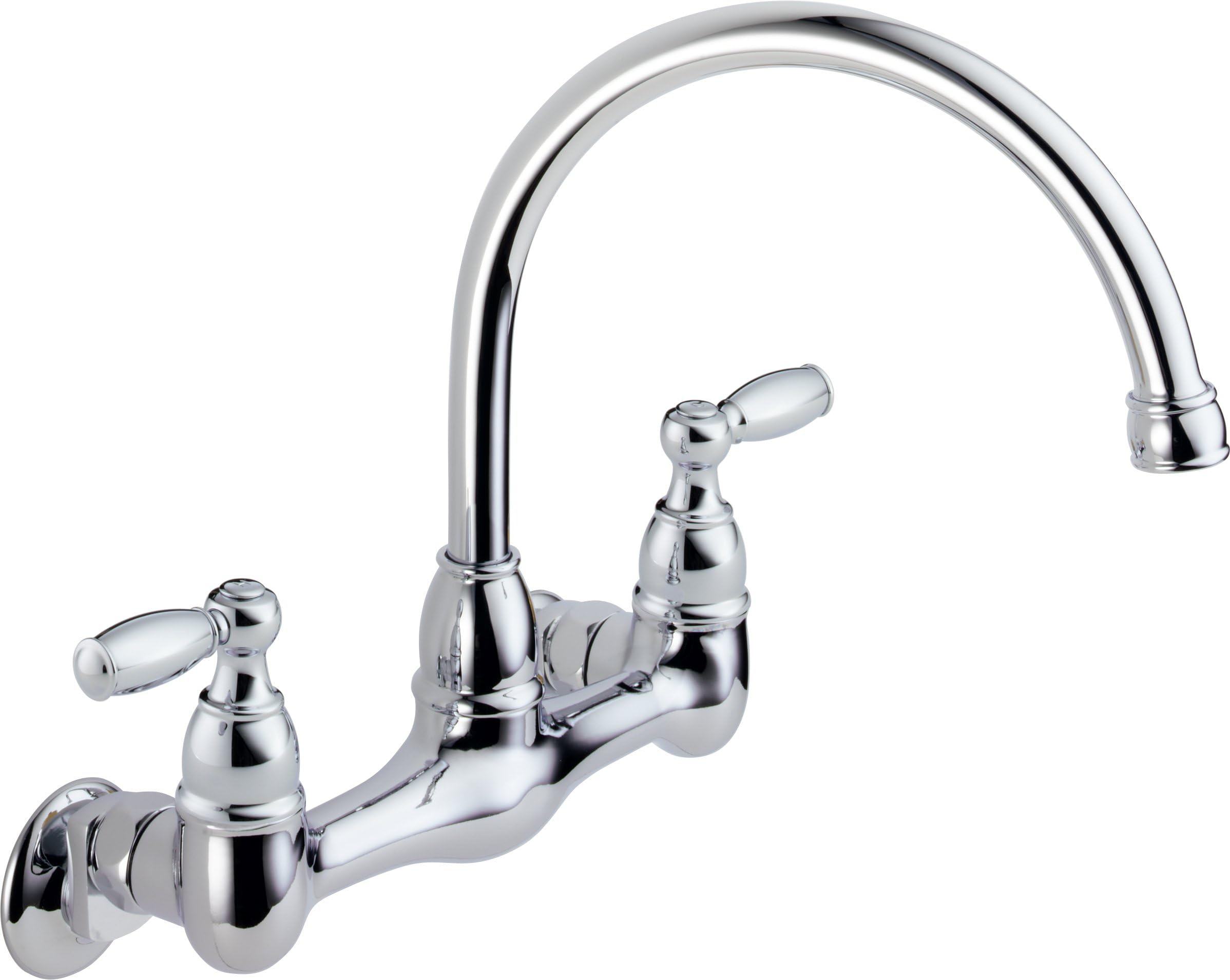 Claymore 2-Handle Wall-Mount Kitchen Sink Faucet, Chrome P299305LF