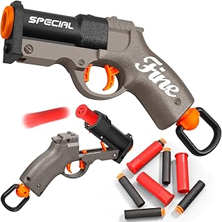 YUCCKYOU Shell ejecting Pistol Soft Bullet Toy Gun Cheap Cool Stuff Realistic Look Real Hand Guns Stress Shot Dart Fake Shooting Game for Adult Under 10 Dollar Gifts for Age 14 Years Old (Gray)