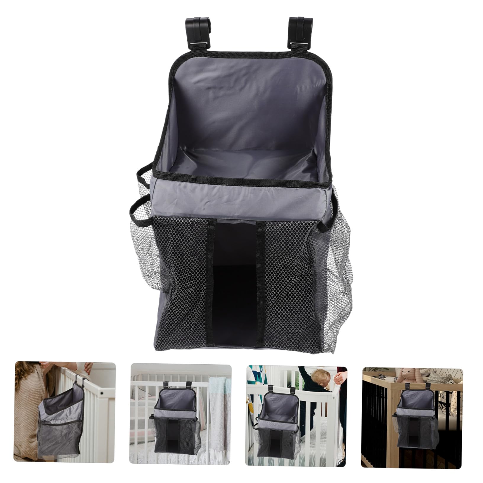 Bolsa Organizadora Colgante para Pañales Multifuncional Soporte de Almacenamiento para Cunas Bolsa de Guardado y Práctica para Bebés para Padres y Regalo de Shower