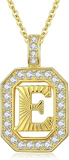 kedja med bokstäver 14K förgyllda initialer E halsband för kvinnor