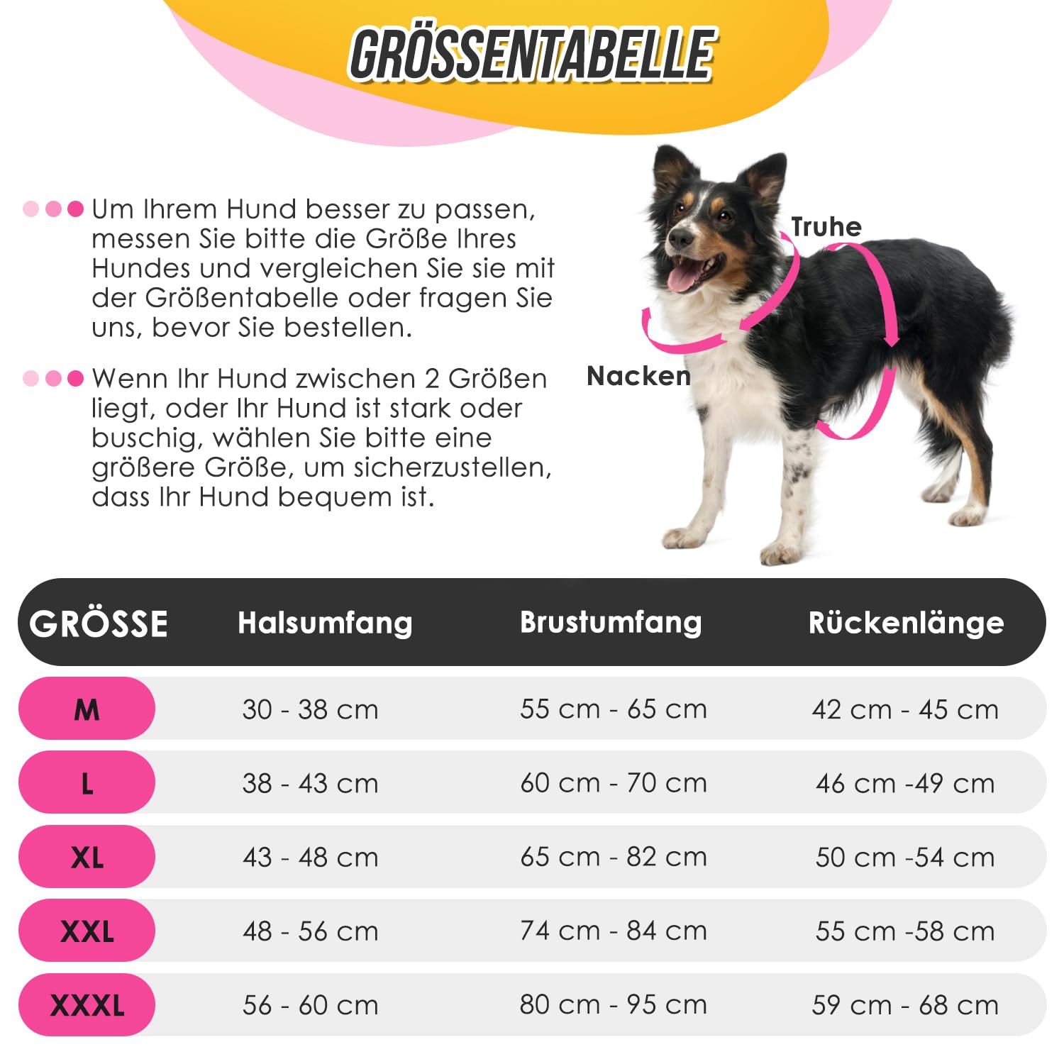 Eyein Hundemantel Winter für Große Hunde, Wasserdicht Hundejacke mit warmem Fleecefutter und Halsband, Winddichter Wintermantel Hund mit Bauchschutz und Verstellbarem Brustriemen, Rosa, XXXL