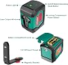 Hihika cross-line laser, line laser, self-aligning 15m, dual laser module, 360° interchangeable, horizontal/vertical holder, protective bag and 2 x AA batteries, IP54 protection level