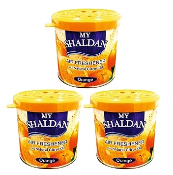 My Shaldan Orange Car and Home Air Freshener (80 g, Pack of 3)