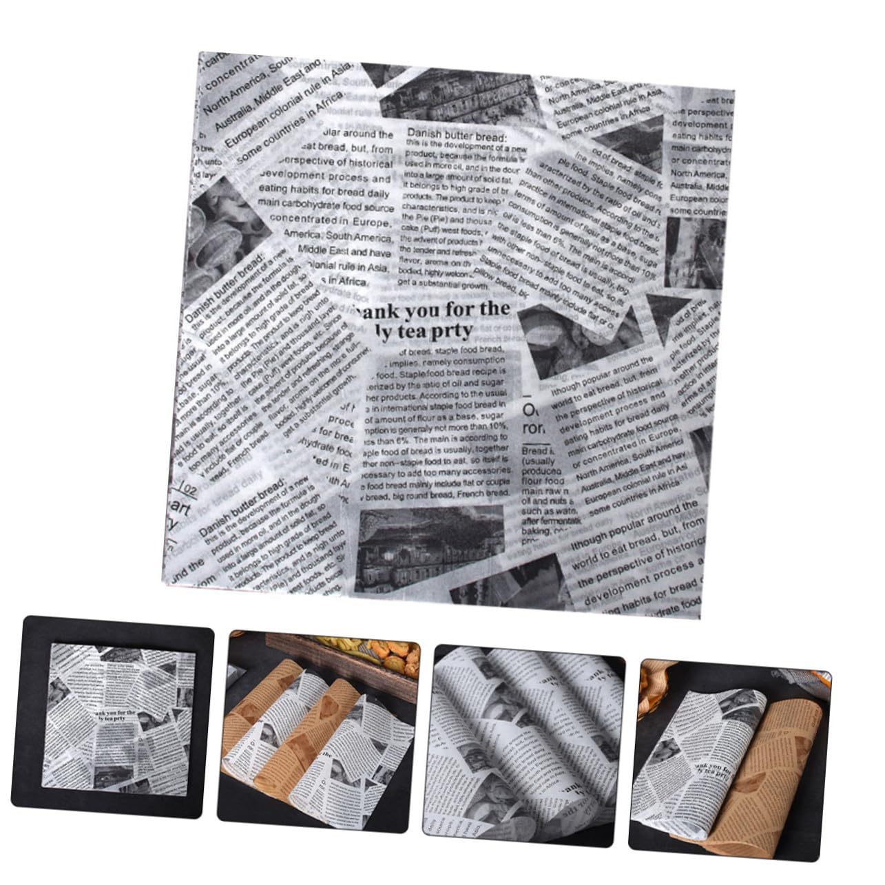 Carta Da Forno Antiaderente Per Hamburger e Alimenti, Resistente Al Calore, Uso Monouso, 500 Fogli 25x25 Cm Per Snack Bar, Ristoranti e Cucina Domestica
