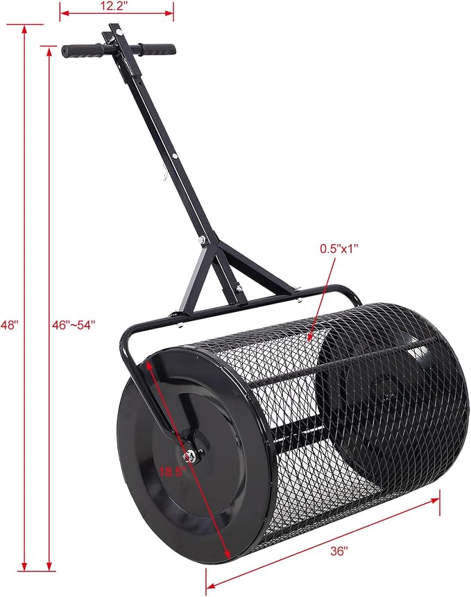 Difusor de turba 36" para jardín y césped miniatura 2