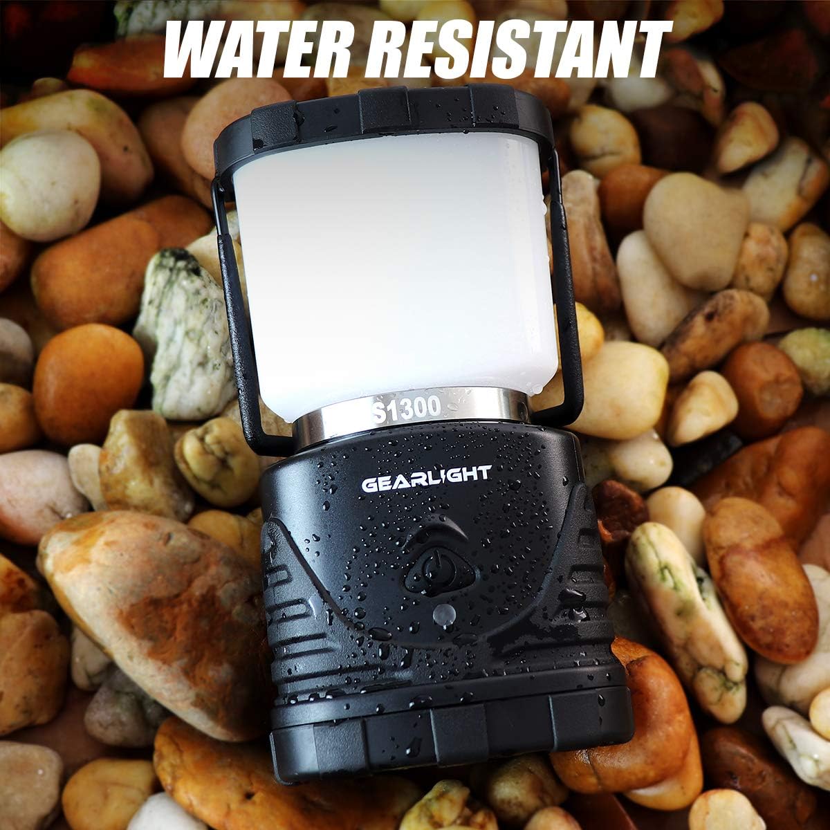 GearLight LED Camping Lantern S1300 - Up to 72 Hours Battery Powered Light - Outdoor, Camp, Tent, Hurricane, and Emergency Lanterns