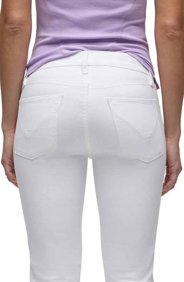 HUDSON Women's Nico Mid-Rise Bootcut Barefoot Jean, White, 34 by HUDSON - Used condition - Image 5