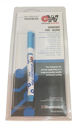 Chemtronics CW3300BLACK Circuitworks Overcoat Acrylic Conformal Coating Pen Dispenser, 0.16oz