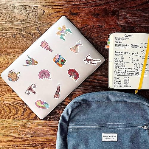 Miniatura 7 de Calcomanías de anatomía  50 calcomanías de vinilo impermeables de órgano del cuerpo humano para botellas de agua, bicicleta, laptop, refrigerador,