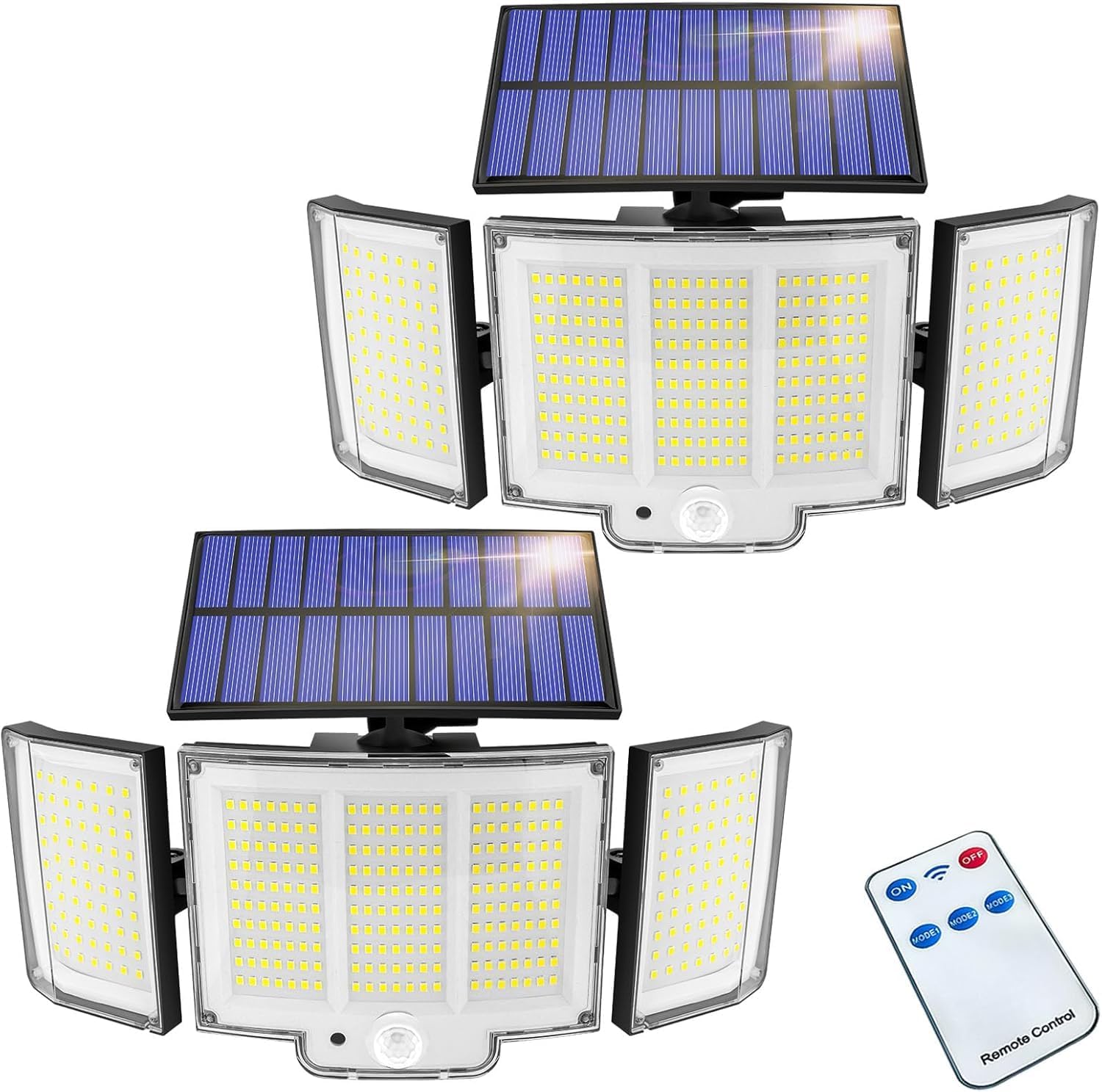 348LED Solar Lights Outdoor Garden 2000LM IP65 270° 3Modes Solar Security Lights Outdoor Motion Sensor Outdoor Wall Lights Wireless Solar Wall Lights Outdoor Motion Sensor Lights Outdoor(2 Pack)