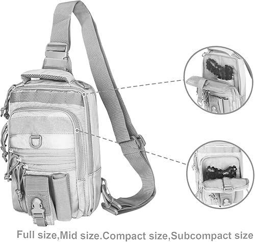 Miniatura 9 de Dual Pistol Holster Chest Bag Concealed Carry Sling Crossbody Tactical Gun Convertible Backpack Shooting Hunting