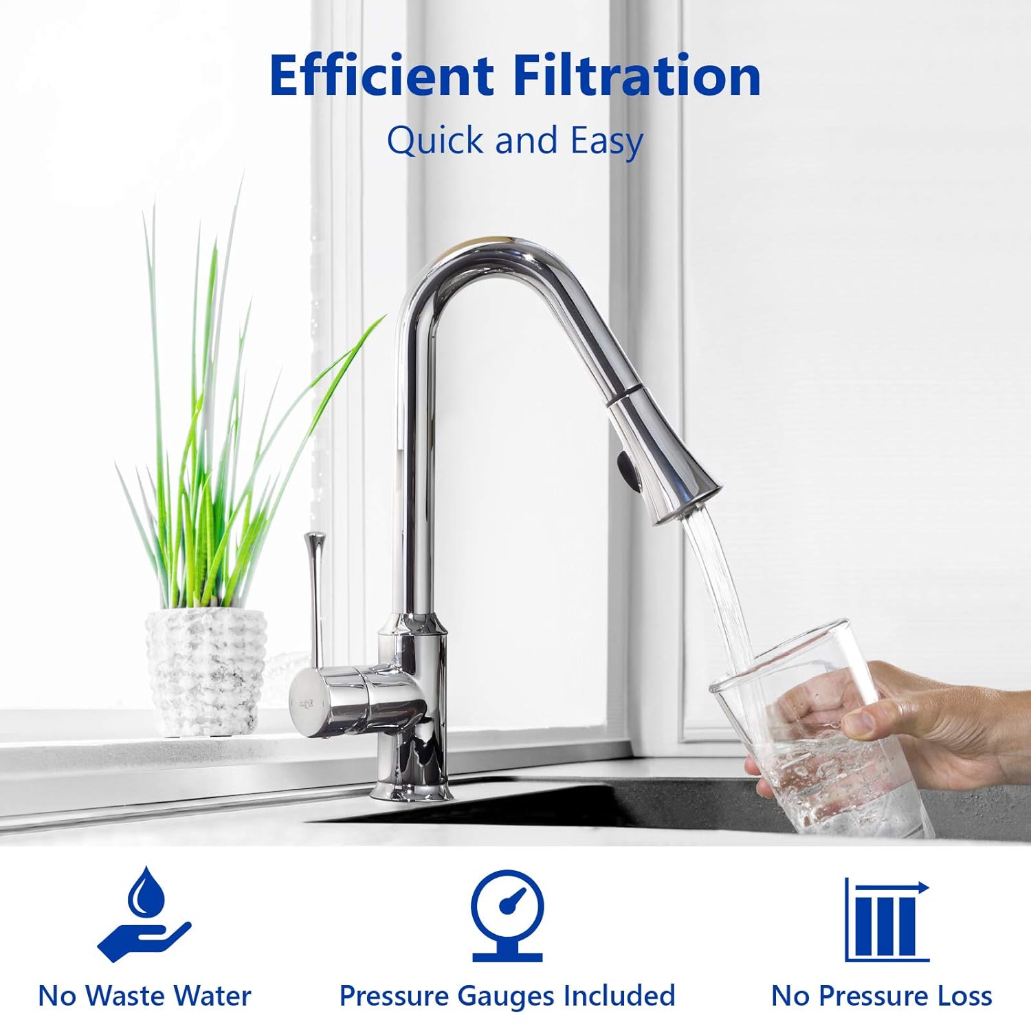 Express Water WH100SP Anti Scale Whole House Water Filter System, Blue