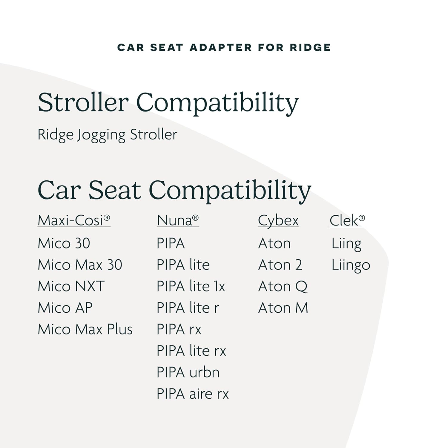 UPPAbaby Car Seat Adapter for Ridge Stroller / Compatible with Maxi-Cosi, Nuna, and Cybex Infant Car Seats / Quick + Secure Attachment / 1 Set