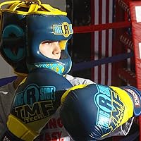 Vista 6 de Ringside Protector facial de lujo juvenil para boxeo muy tailandés MMA Sparring protección para la cabeza para niños