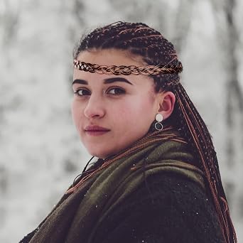 Brown Celtic Viking Crown - Braided Medieval Vintage Circlet for Men Women Cosplay Renfaire Accessories