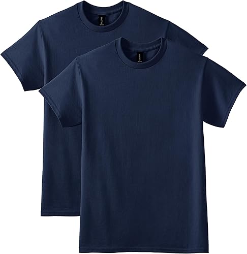 Gildan T-Shirt Unisexe pour Adulte, Style G8000, lot Multiple, Bleu Marine (Lot 