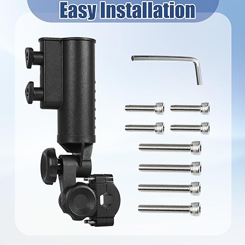 Miniatura 6 de Soporte de paraguas de carrito de golf resistente, base de aleación de aluminio ajustable de 180, resistente al viento, soporte universal para