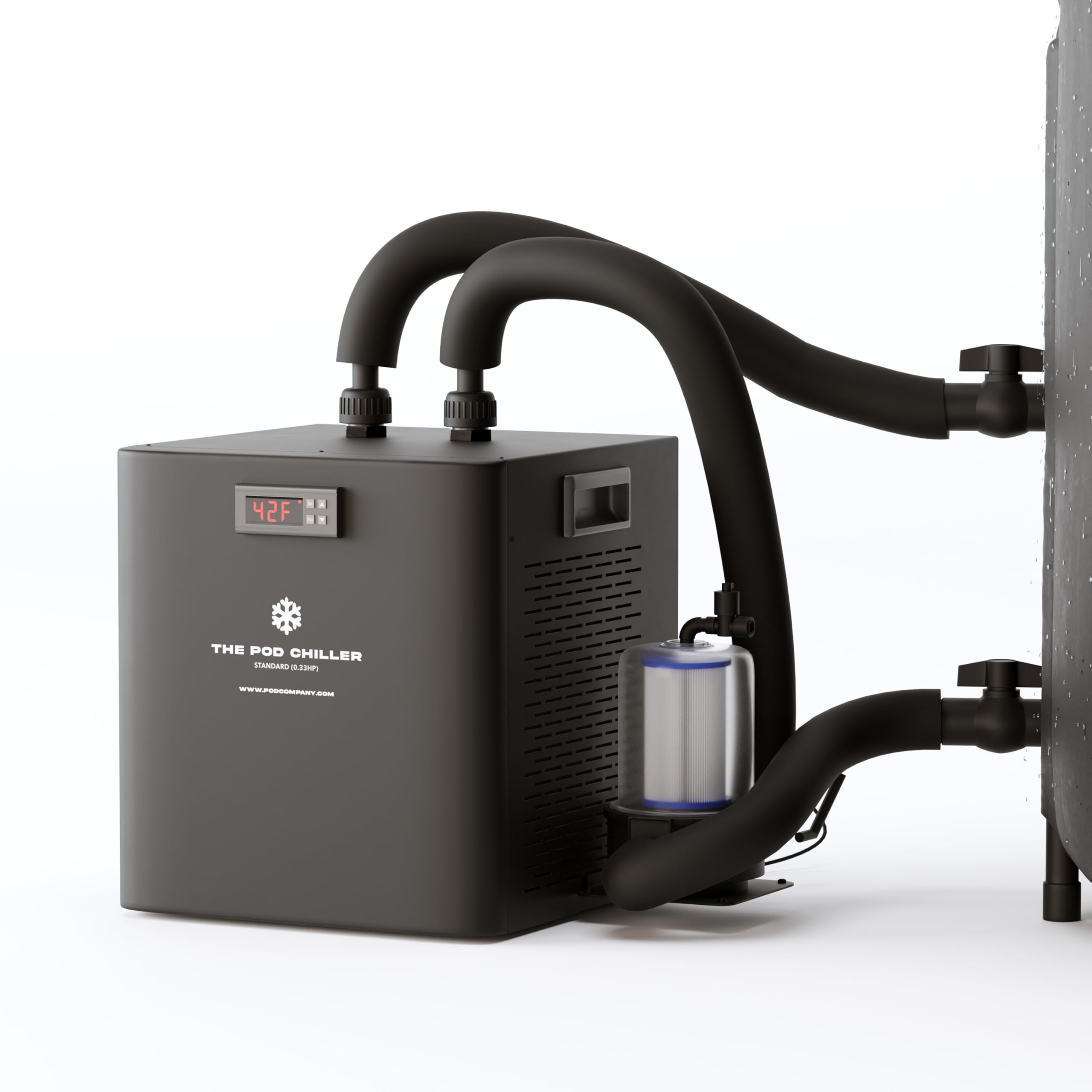 The Pod Company Standard Water Chiller – 1/3 HP – 41°F Cold Plunge Cooling System – Compact, Energy-Efficient, and Ideal for Daily Home Use –