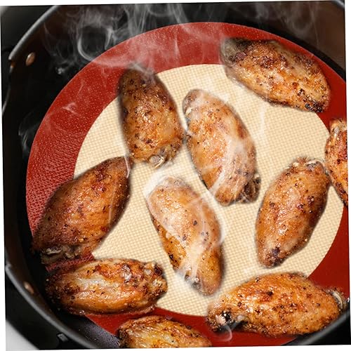 Miniatura 4 de Alfombrillas de silicona para hornear, reutilizables, antiadherentes, para repostería, revestimiento de horno, forros de silicona redondos, para