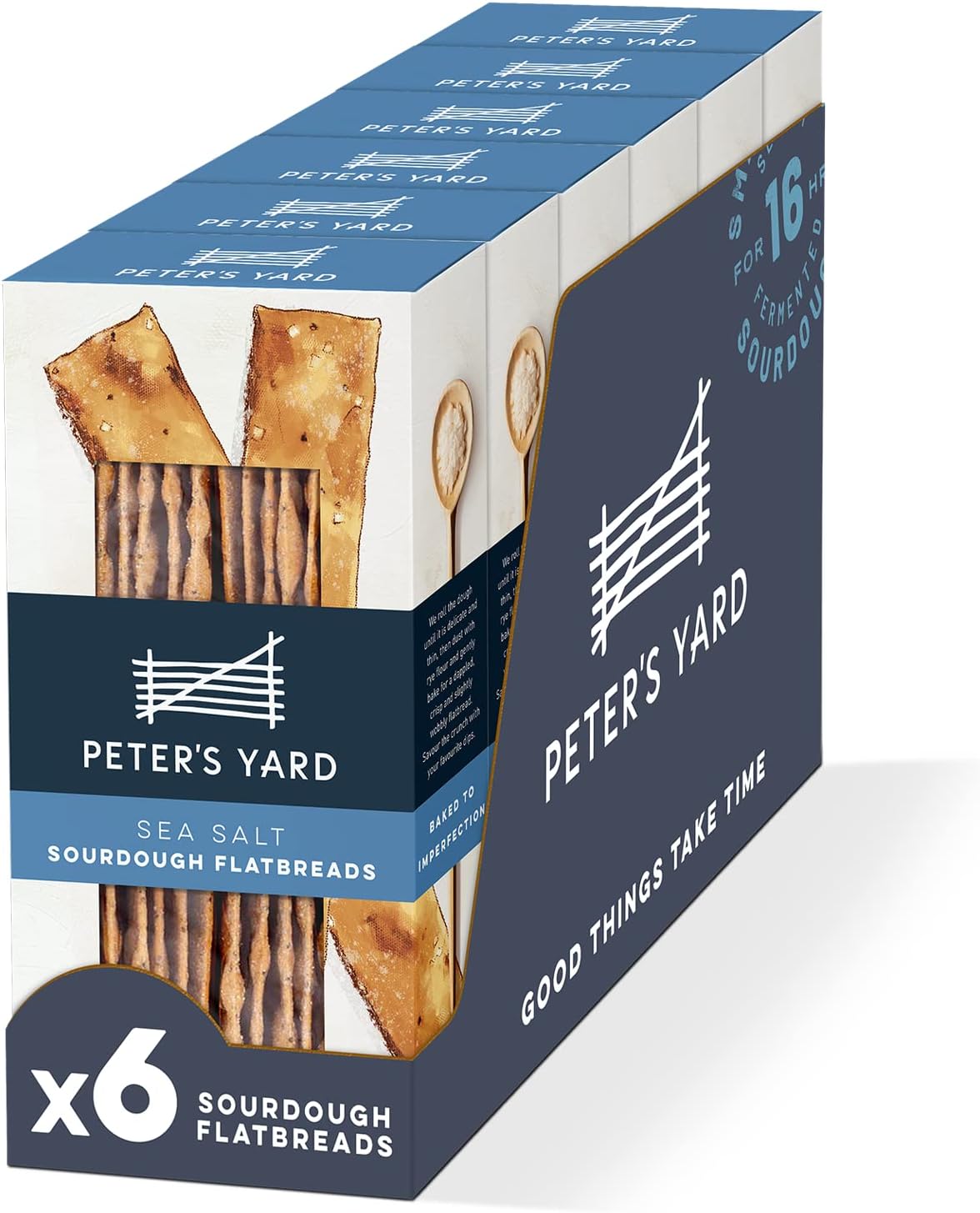 Peter's Yard Sea Salt Sourdough Flatbreads, Vegan Snack, High Fibre, Under 40...